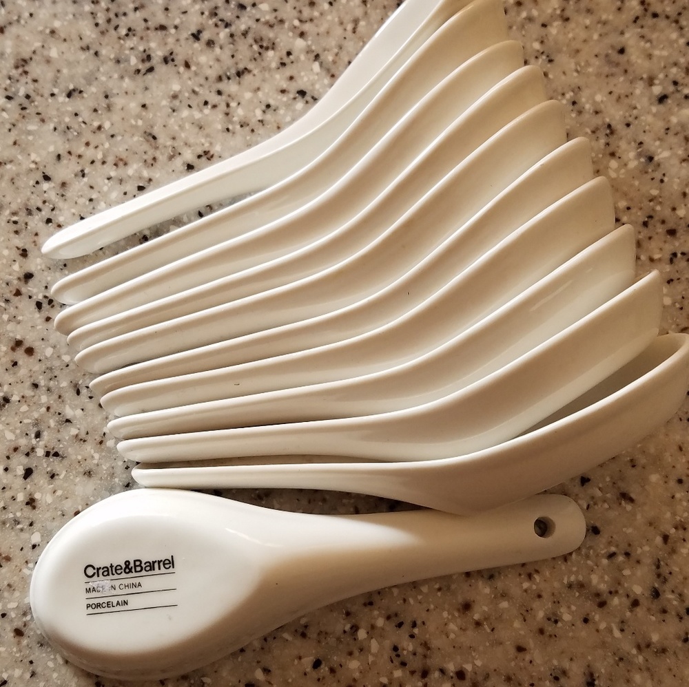 11 Crate and Barrel soup spoons